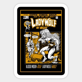 Ladywolf By Night Sticker